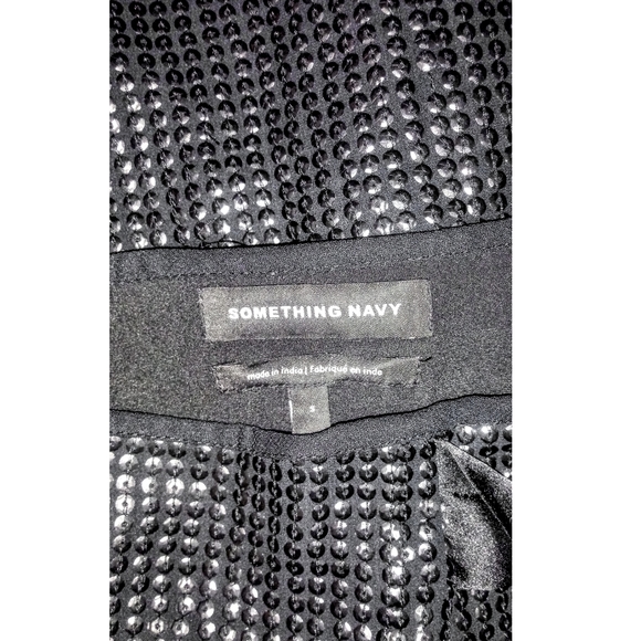 Something Navy Sequin Wrap Midi Skirt, NWT - Picture 2 of 6